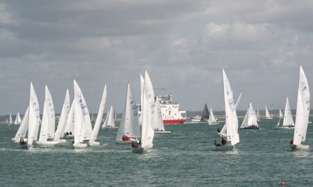 The International Etchells start line
